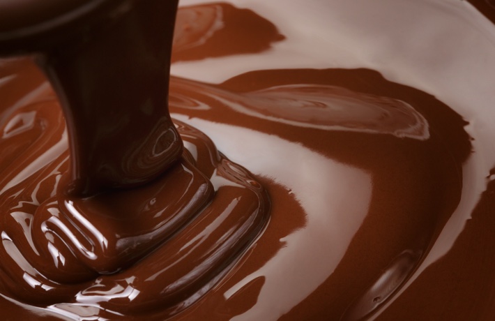 Chocolat liquide coulant.